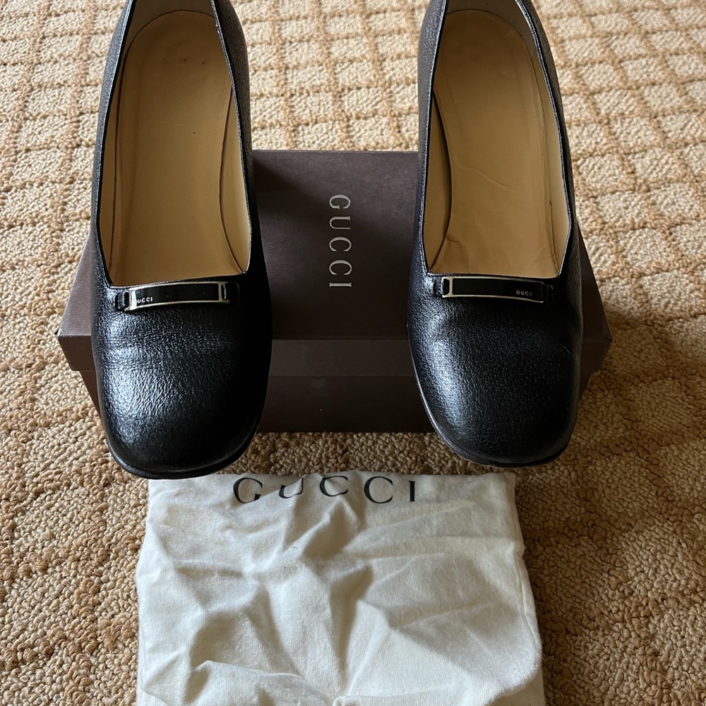 Gucci Women's Black Leather Heels